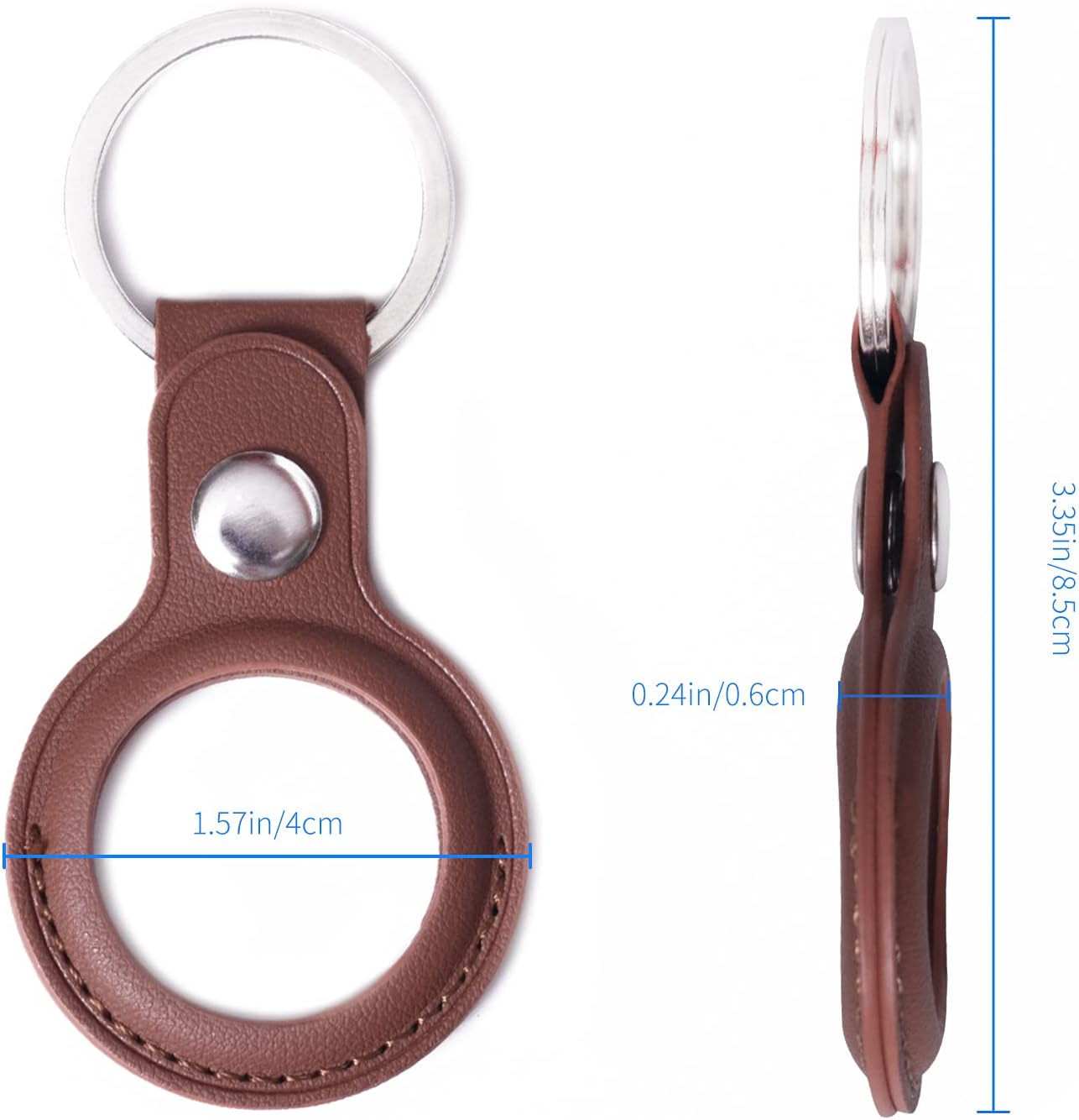 protective case for airtag 2021 pu leather tracker holder with keychain portable apple airtag tracking locator protective case cover red