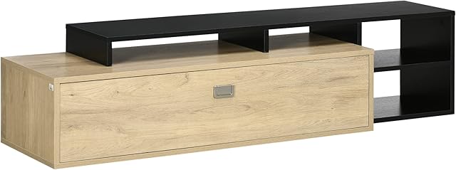 HOMCOM TV Unit Cabinet for TVs up to 32"-65", TV Stand with Storage Shelves and Cupboard for Living Room