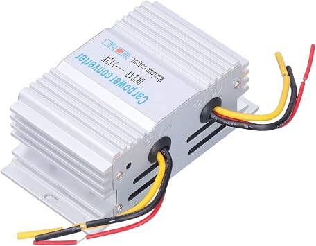 DC 24V to 12V Voltage Converter Buck Converter Voltage Regulator Reducer 10A 120W Power Transformer with Aluminium Alloy Shell for Security System