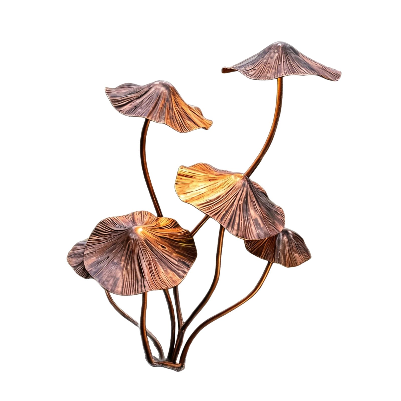 Kaeltsyn Iron Mushroom Stake Artistic Garden Sculpture Outdoor Space Decor Antique Sculpture Garden