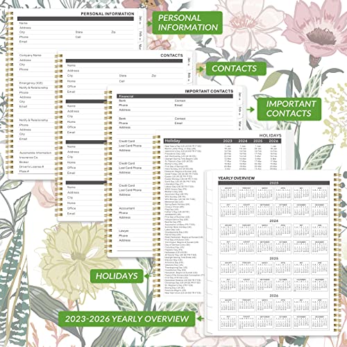 2023-2026 Monthly Planner/Calendar - 3 Year Monthly Planner 2023-2026, Jul. 2023 - Jun. 2026, 9" × 11" Calendar Planner 36-Month With Tabs, Twin-Wire Binding, Two-Side Pocket, Celebrity Quotes ＆ Notes #TOP3