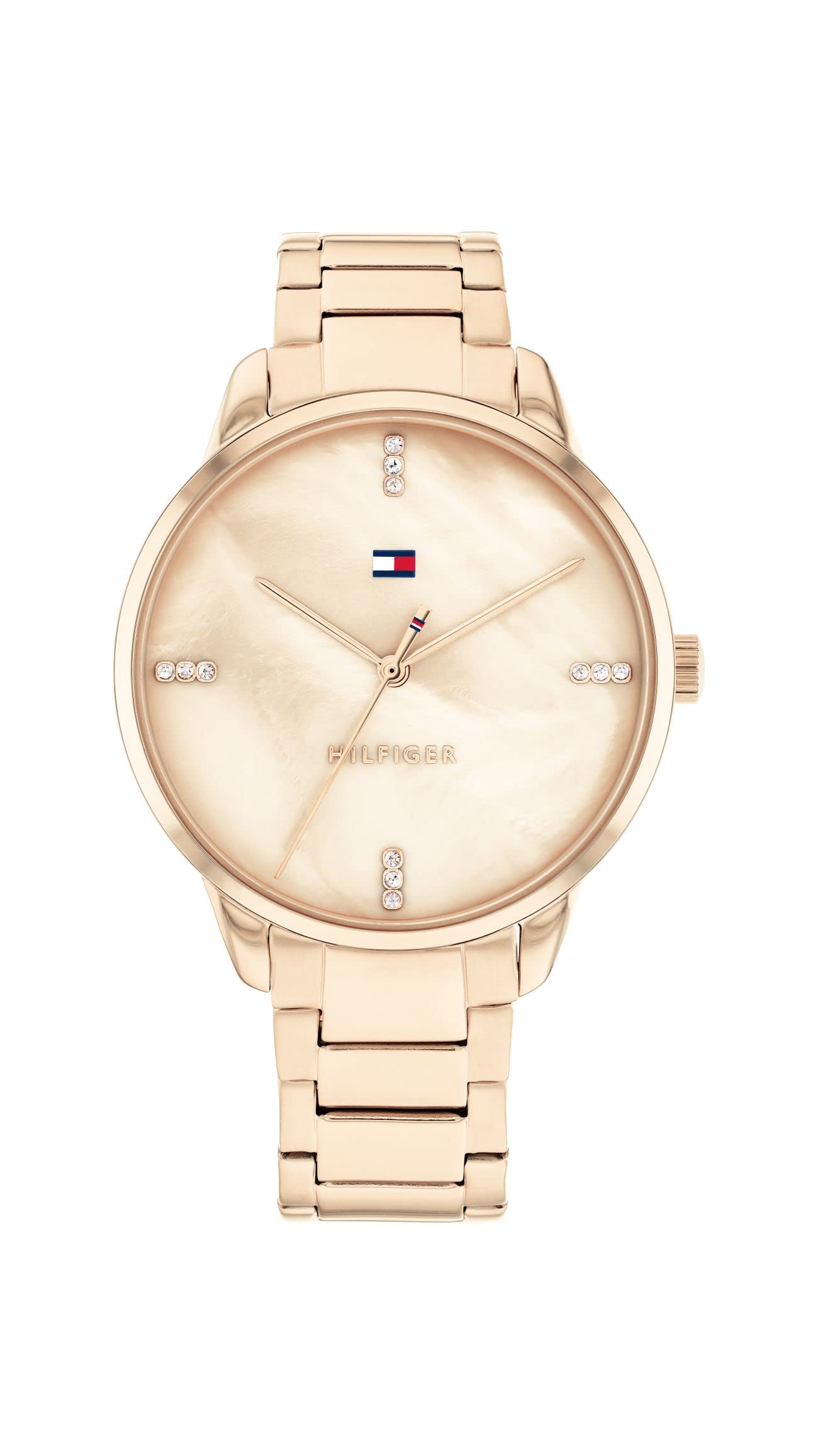 Tommy Hilfiger Quartz Analog Golden Dial Stainless Steel Strap Watch for Women-NETH1782545 (B0BPD6HMZS) Amazon Price History, Amazon Price Tracker