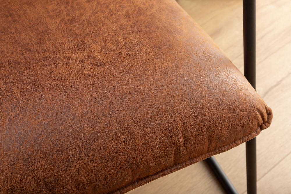 invicta INTERIOR Retro Lounge Sessel Mustang Lounger antik Hellbraun Esszimmersessel Stuhl Besucherstuhl