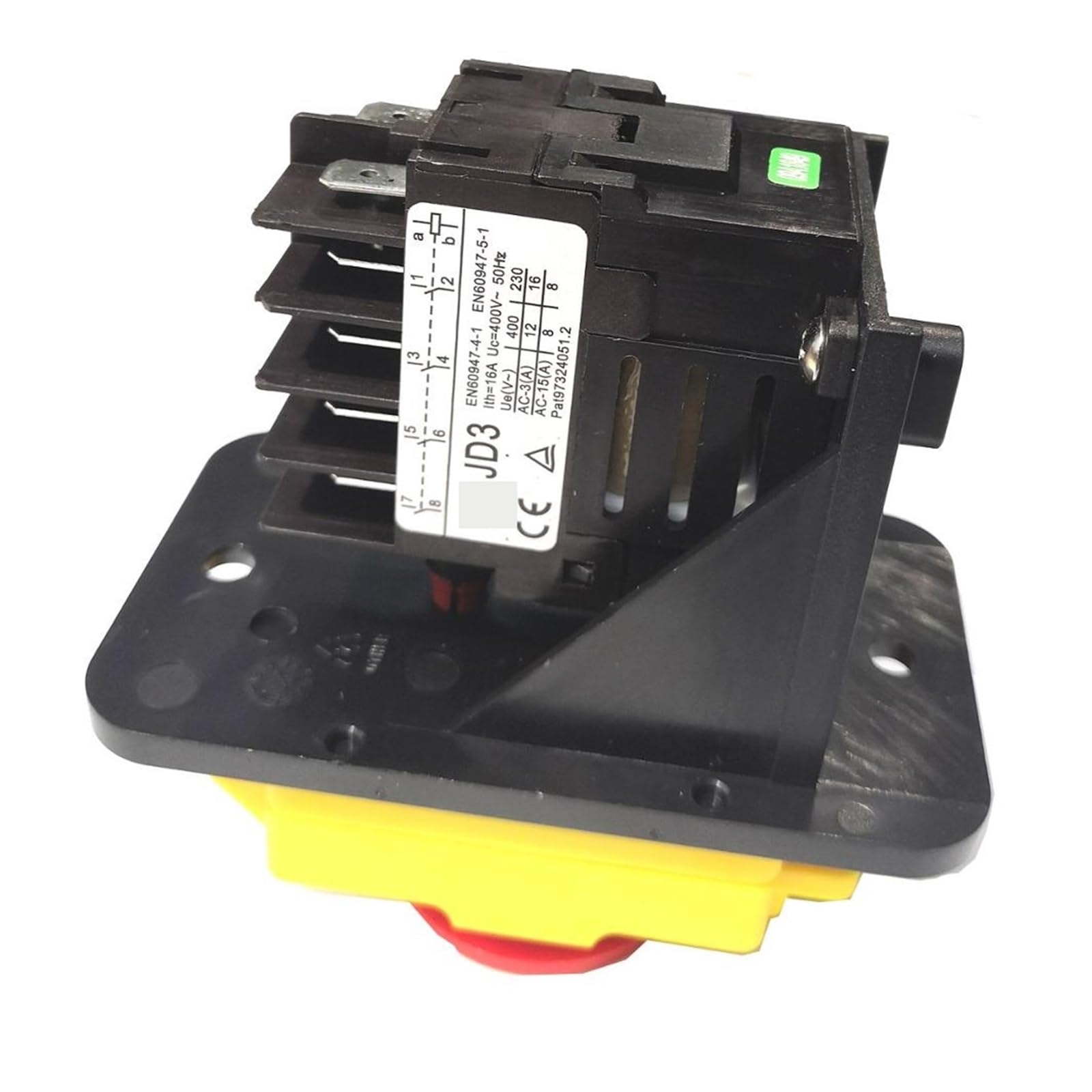 Interruptor pulsador electromagnético JD3 de 400 V, 16/12 A y 10 pines. Interruptores pulsadores. Controls Switches