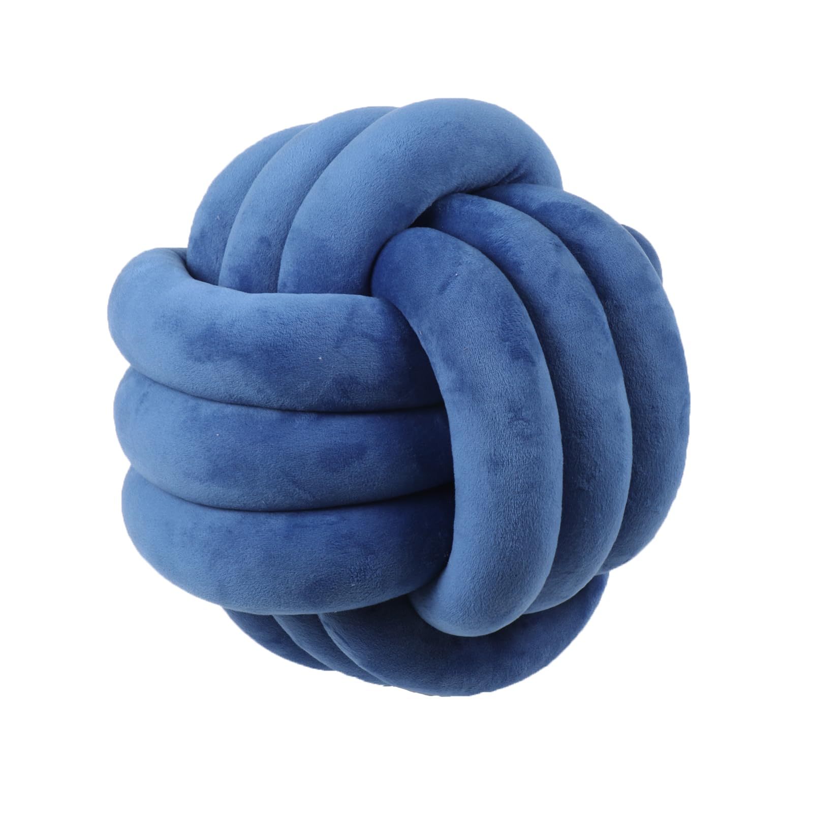 Knotted Ball Pillow, Knot Ball Throw Pillow Soft Companionship Decorative Sofa Cushion, Round Sofa Pillows (Dark blue, 20cm)