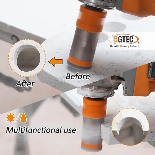 Miniatura 4 de BGTEC - Brocas de núcleo de diamante, sierra de taladro de 45 pulgadas para biselar biselado, azulejos de porcelana, mármol, granito de cerámica,
