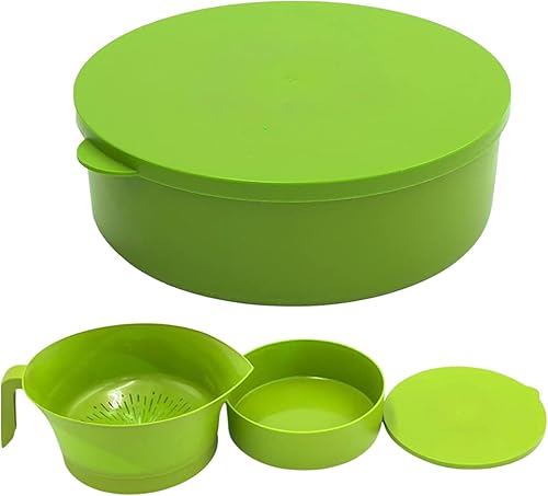 Miniatura 2 de Juego de cocina colador y colador de alimentos, cepas de carne molida y tocino, juego de coladores que enjuaga pasta, arroz, frutas y verduras,