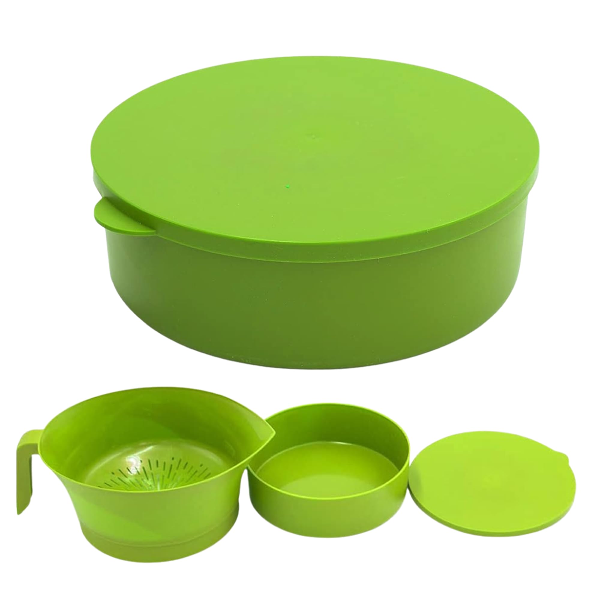 Colador con mango de plástico fácil de grasa -3 PC colador Set – Terreno carne grasa colador