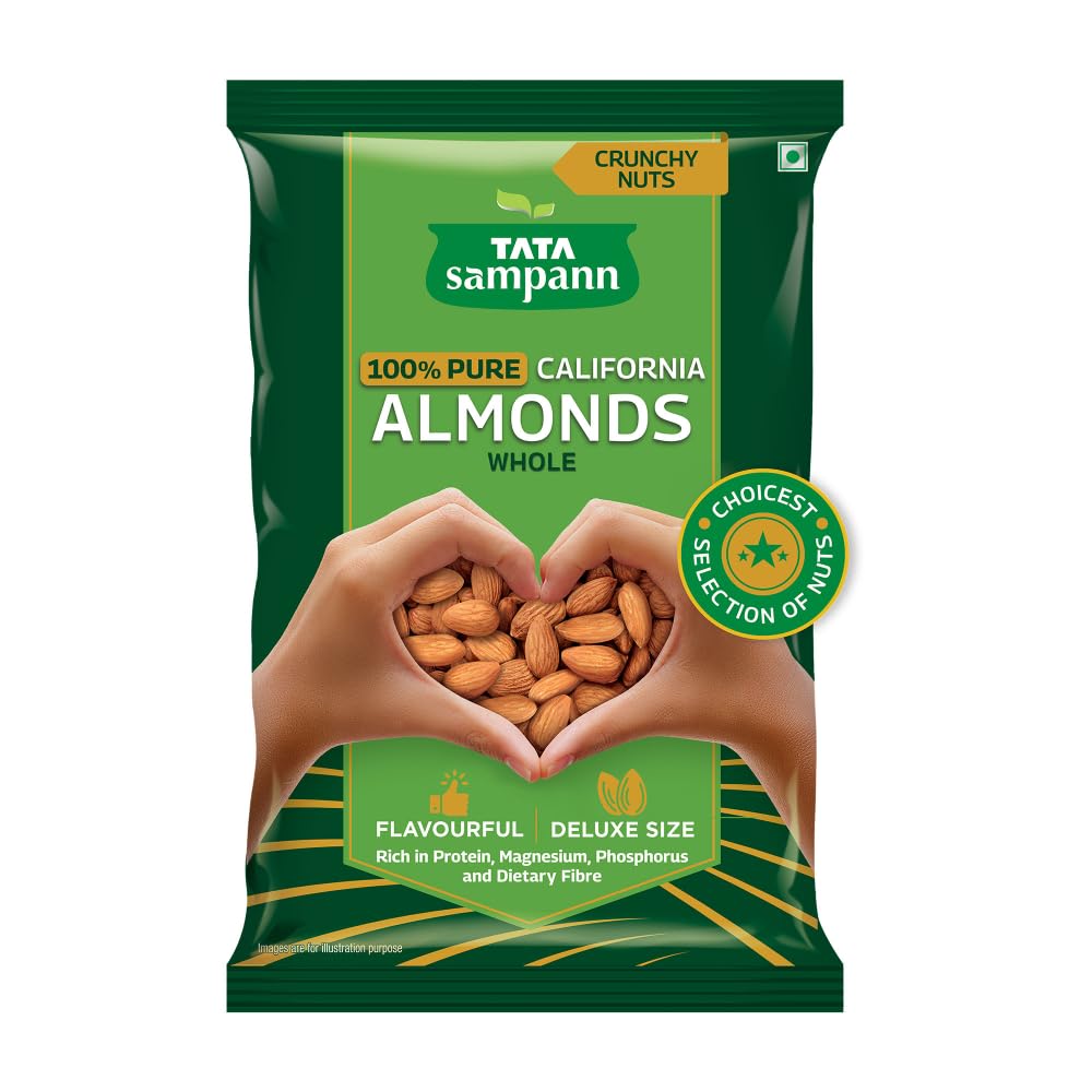 Tata Sampann Pure California Almonds, 1kg - Image 1