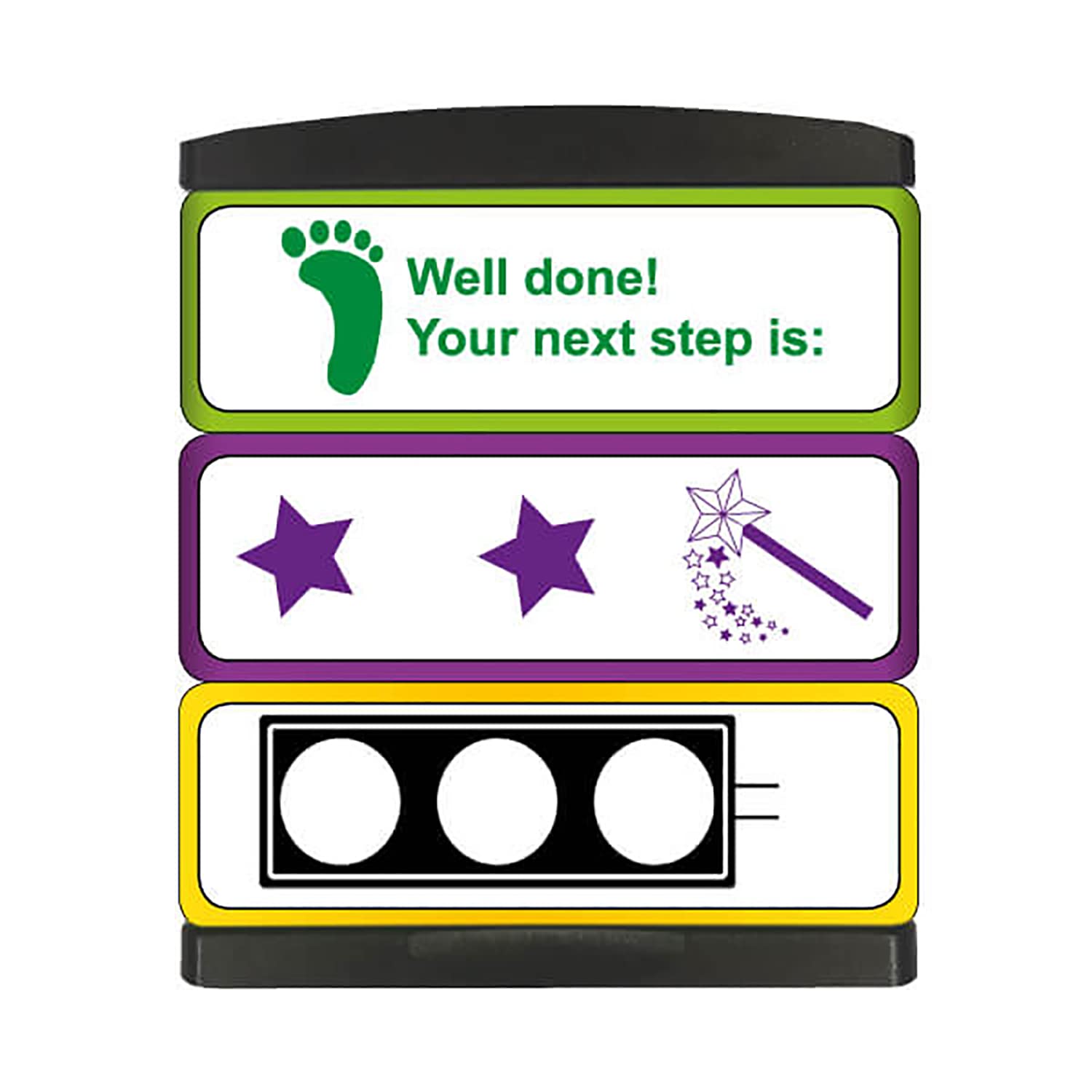1 3 in 1 2 Stars and a Wish, Traffic Light & Next Steps Stakz Stamper Pre-inked Stamper Ready To Use 44x13mm Primary Teaching Services