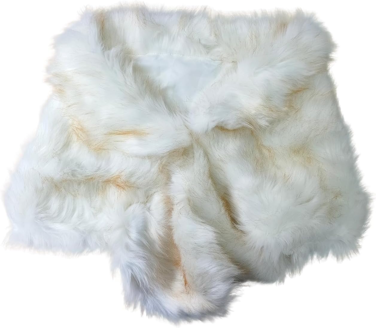 Women's Faux Fur Shawl Wrap Cape for Bridal Wedding Party Blue Artificial Wool