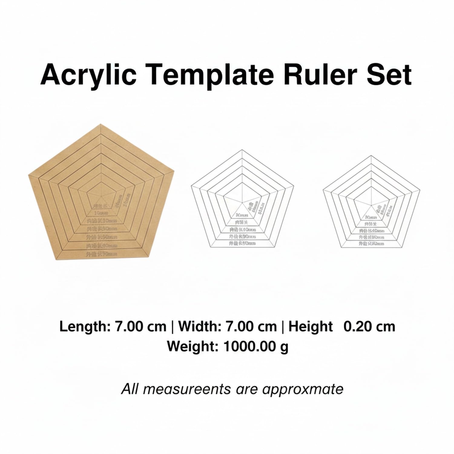 Regla de Acrílico, Set of 2