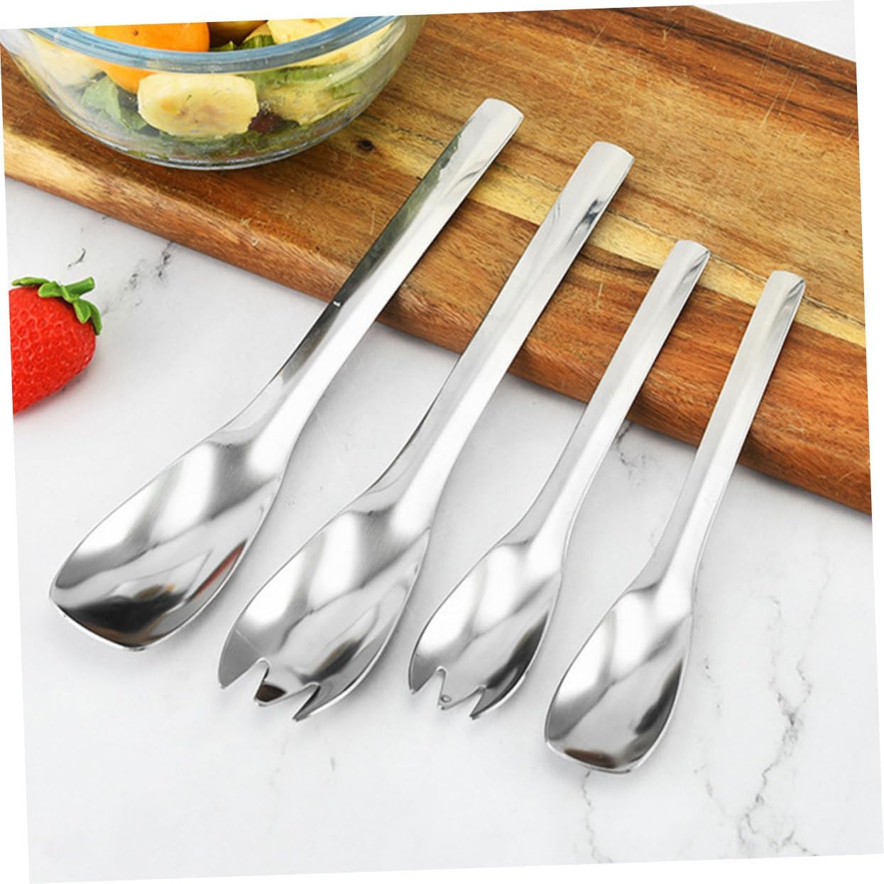 Stainless Steel Salad Servers Long Handle for Restaurant