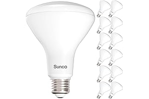 Sunco Lighting - 12 Pack BR30 LED Bulged Light Bulbs