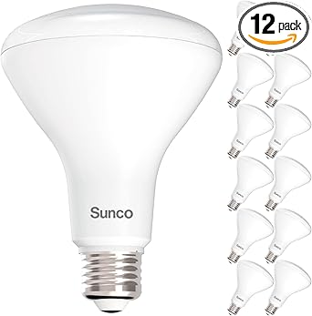 Sunco 12 Pack BR30 Light Bulbs LED, Recessed Can Light Bulbs, Indoor Flood Bulb, 850 LM, 11W (65W Equivalent), 2700K Soft White, Dimmable, E26 Base, for Home, Kitchen, Bedroom UL