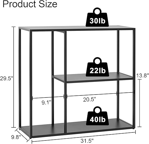 Miniatura 3 de DCLRN Mesa consola, mesa de entrada estrecha y larga con estante de almacenamiento para entrada, vestíbulo, pasillo, sofá, sala de estar, bar, Negro