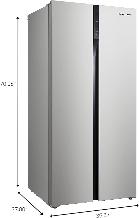 Hamilton Beach HBF2064 20.6 cu ft Counter Depth Full Size Refrigerator, Side Doors, Stainless on Fridge.com