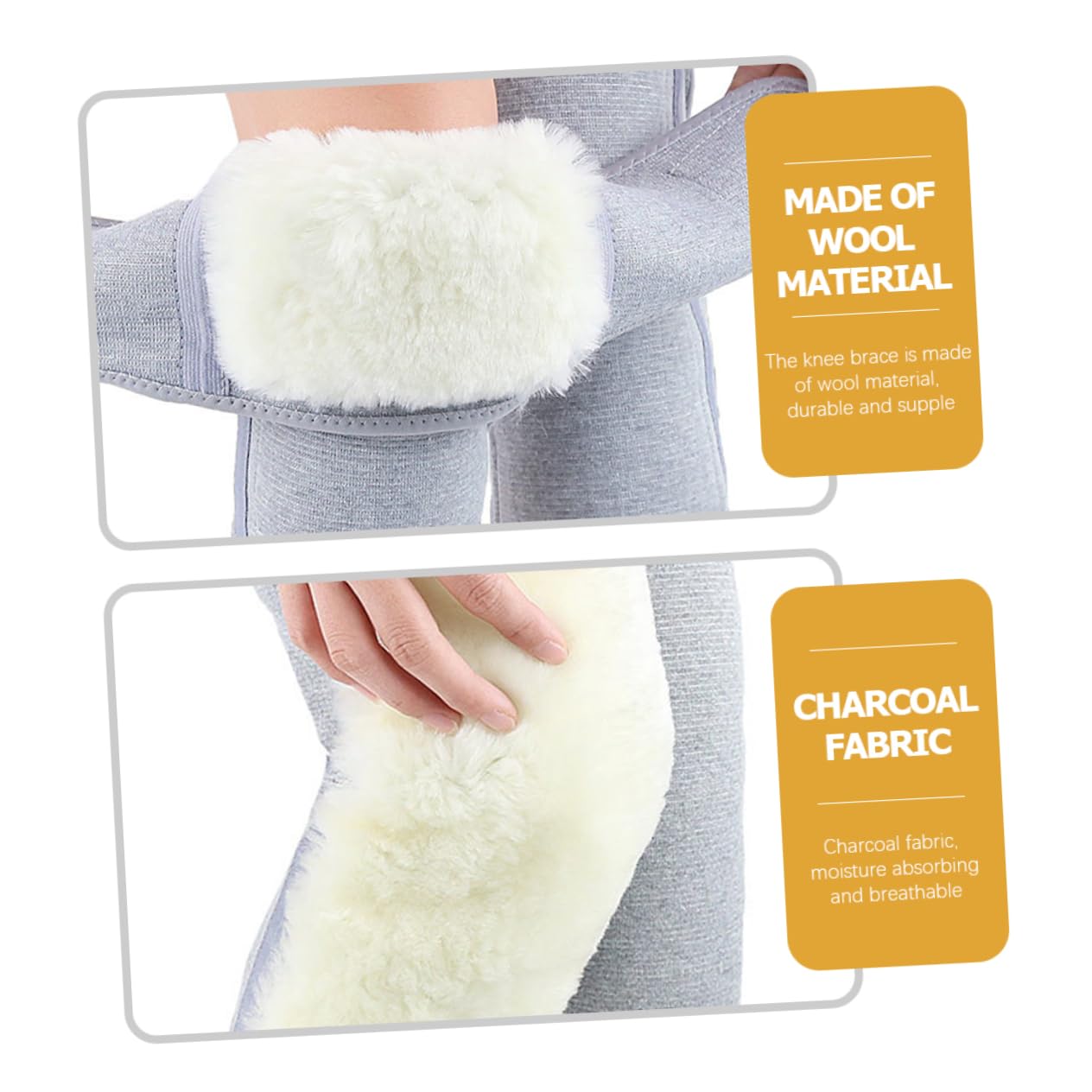 KOMBIUDA 1 Pair Thicken Wrap Leg Warm Cold Leg Sleeve for Winter Travel Comfortable Durable Protective Cover Smooth Stitching