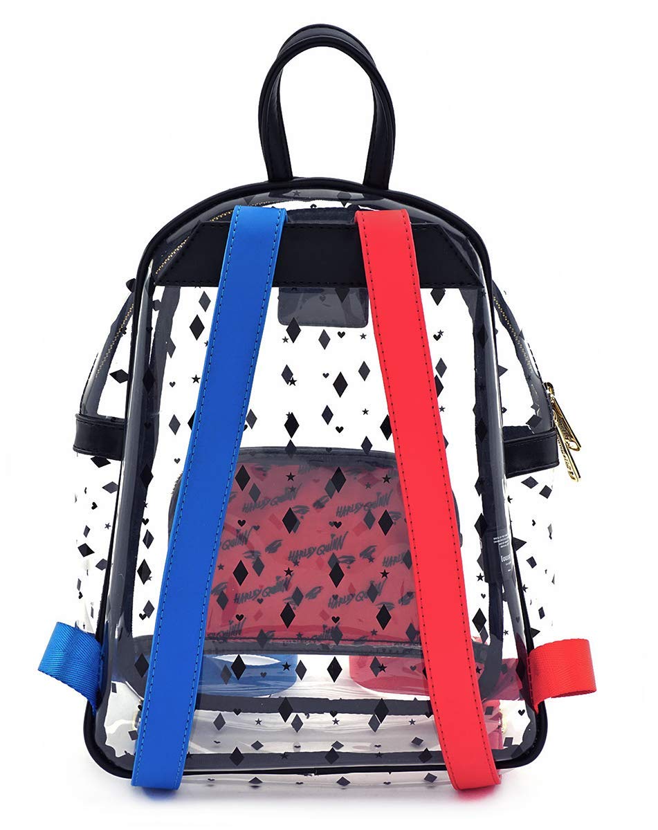 Loungefly X Birds Of Prey Harley Quinn Clear Mini Backpack  display picture 3
