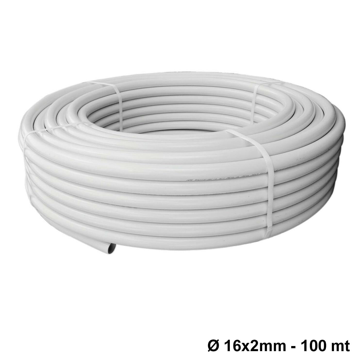3S SuperSamaStore Tubo Multistrato 16x2mm per Raccordi a Stringere o Pressare, Rotolo Tubo da 100m, Spessore Isolante 6mm per Impianti Termoidraulici, Sanitari e Riscaldamento