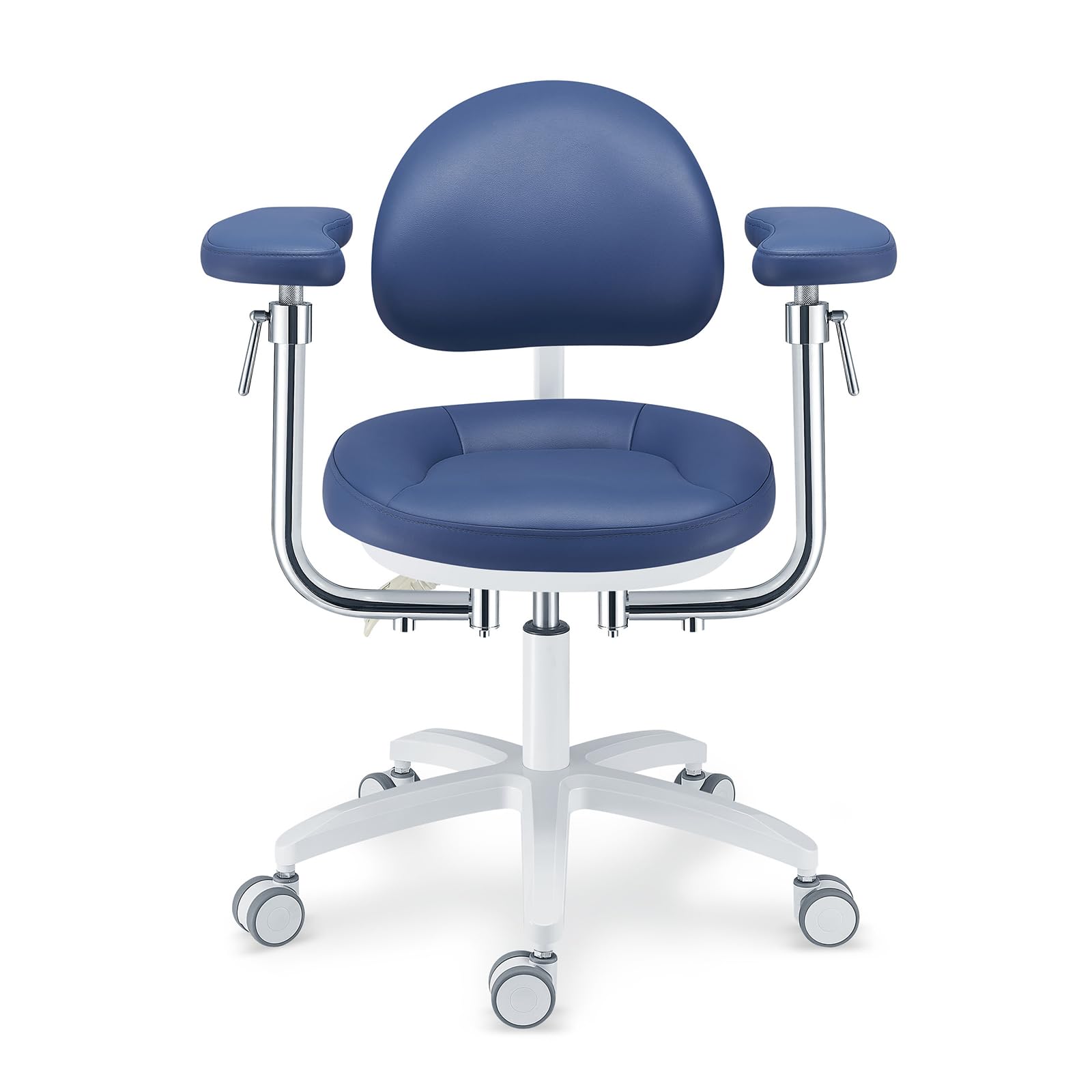 Kurtvenid Dental Microscope Chair Doctor Stool U-Series Skin Feel Leather with 360° Rotating Armrest (PLST-094)