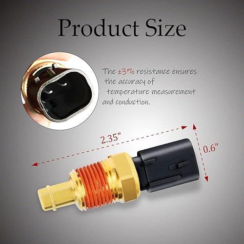 Miniatura 2 de HAOBO Sensor de temperatura del refrigerante del motor, sensor de temperatura del agua, sensores de temperatura del refrigerante 5149077AB