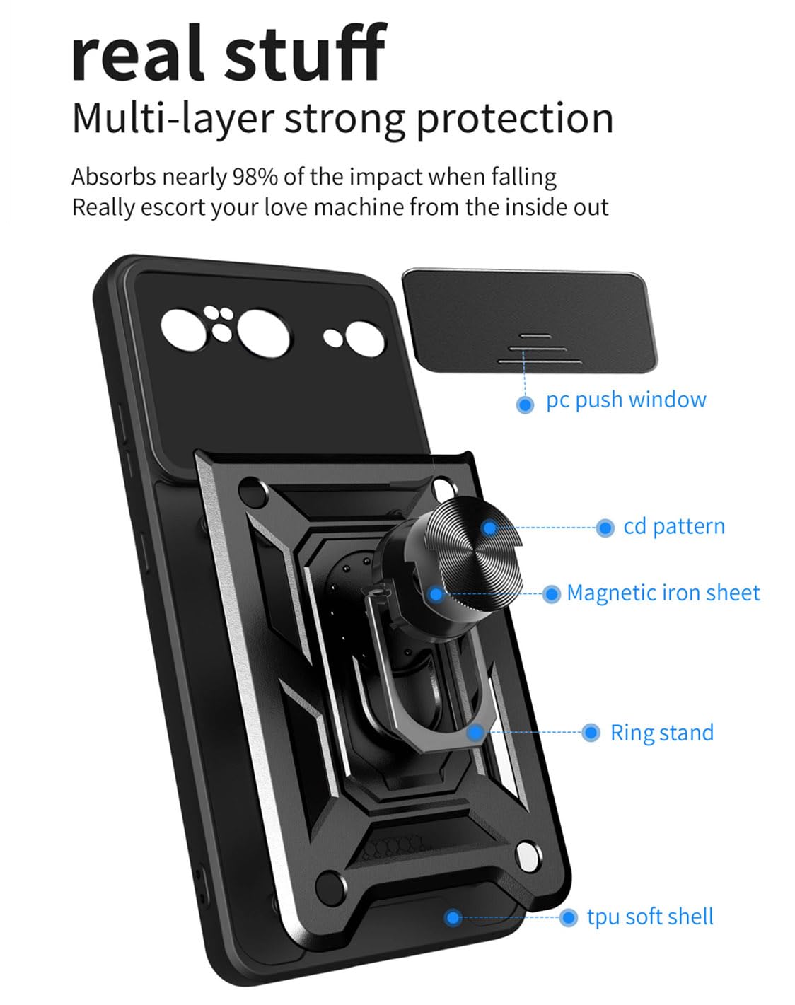 Totallee Funda Delgada Para Pixel 8 Pro, La Cubierta Más Delgada Ultra Delgada Y Minimalista Para Google Pixel 8 Pro 2023 Negro