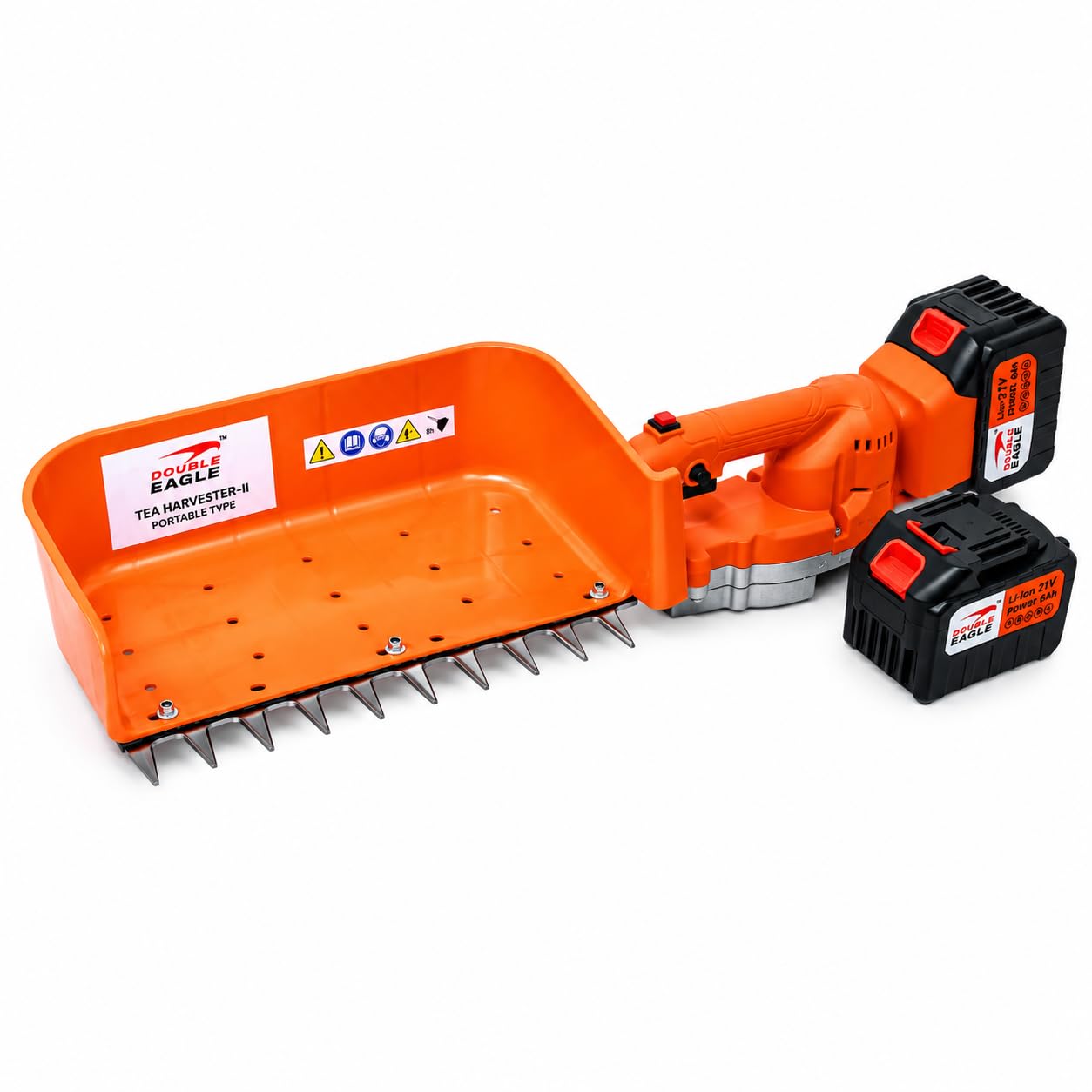 Double Eagle Portable Tea Harvester Machine – 300W Motor | 3 Adjustable Speed Settings Tea Plucking Tool | 12V 6Ah Li-ion Battery, 32cm Cutting Width | Includes 2 Rechargeable Batteries-image-15