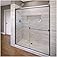 Basco Classic Semi-Frameless Sliding Shower Door, Fits 56-60 in. W x 70 in. H, 3/16 in. Clear Tempered Glass, Chrome