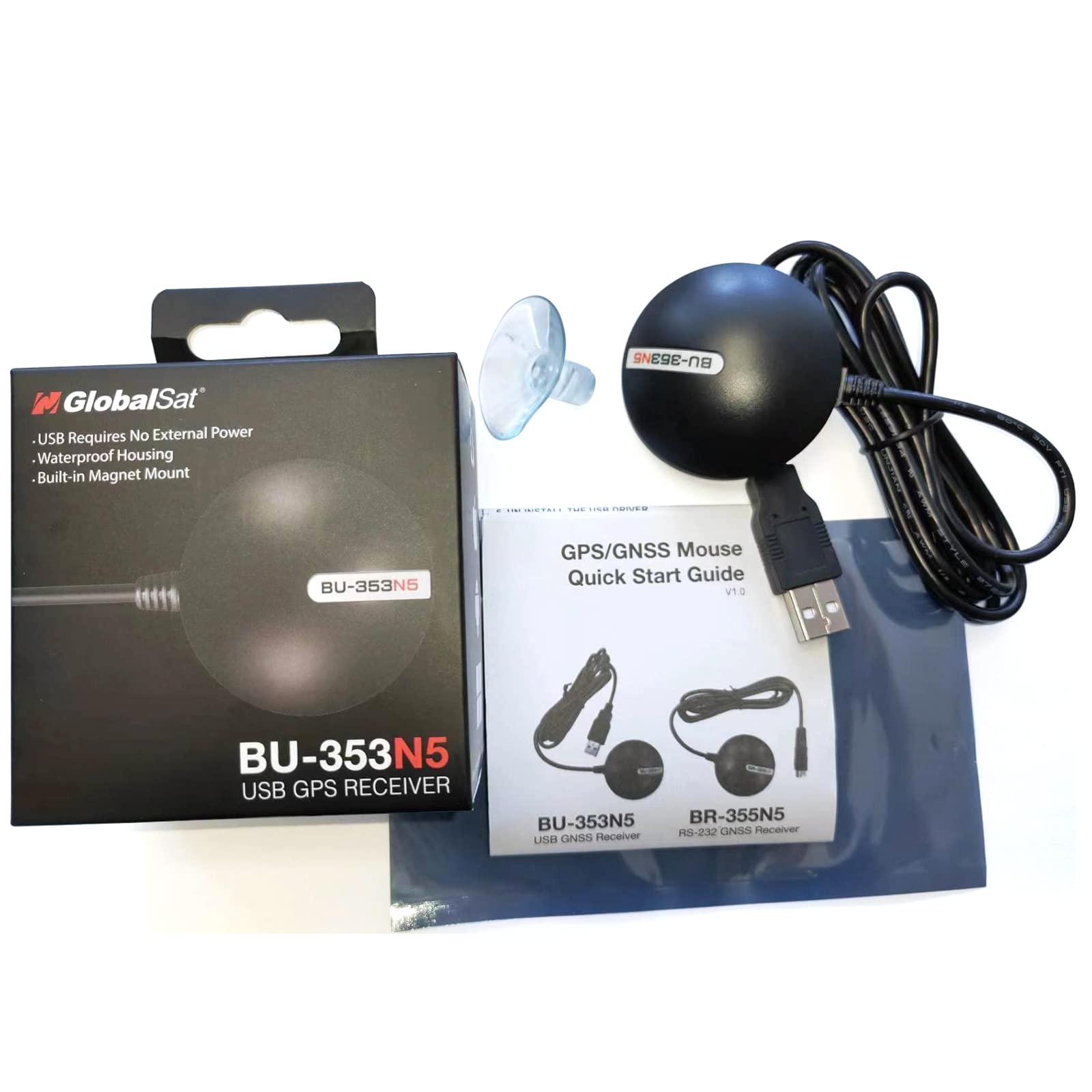 CubePlug GlobalSat BU-353-S4 USB GPS Receiver (SiRF Star IV/Black