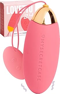 MySecretCase Sextoýs Femme - vibromasseur, clitoridien puissant sextoy, oeuf vibrant femme à distance, sextoý couple, stimulateur adulte couple, vibro avec telecommande sexualité (Rose)