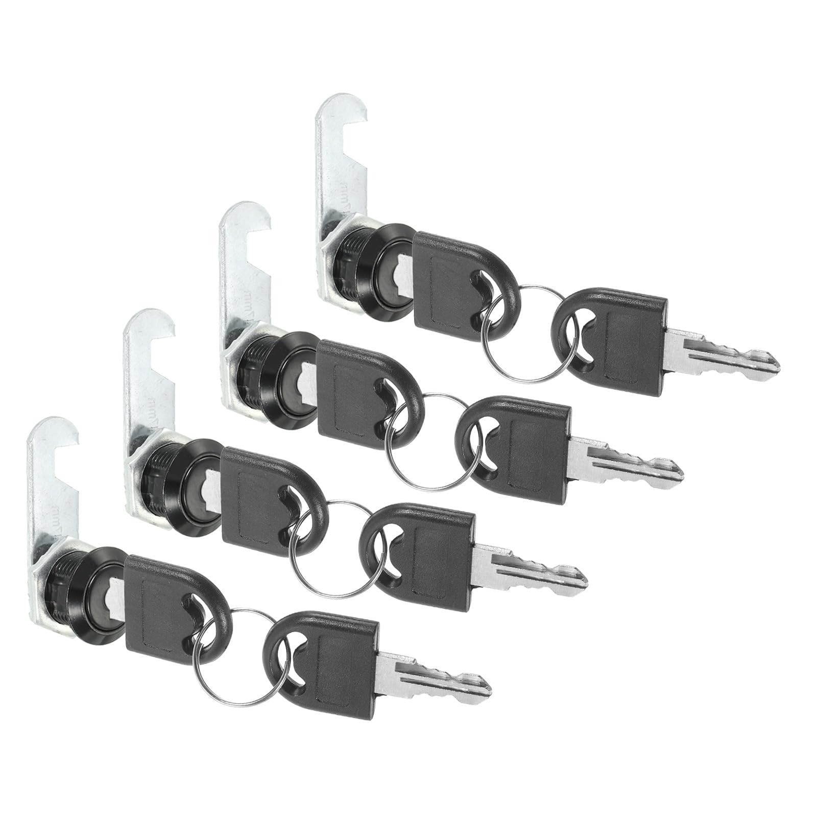 PATIKIL Cabinet Lock with Keys 4 Pcs 5/8" (16mm) Cam Locks Zinc Alloy Tool Box Lock Replacement Keyed Alike for Drawer Cupboard Household Mailbox RV Door Lock