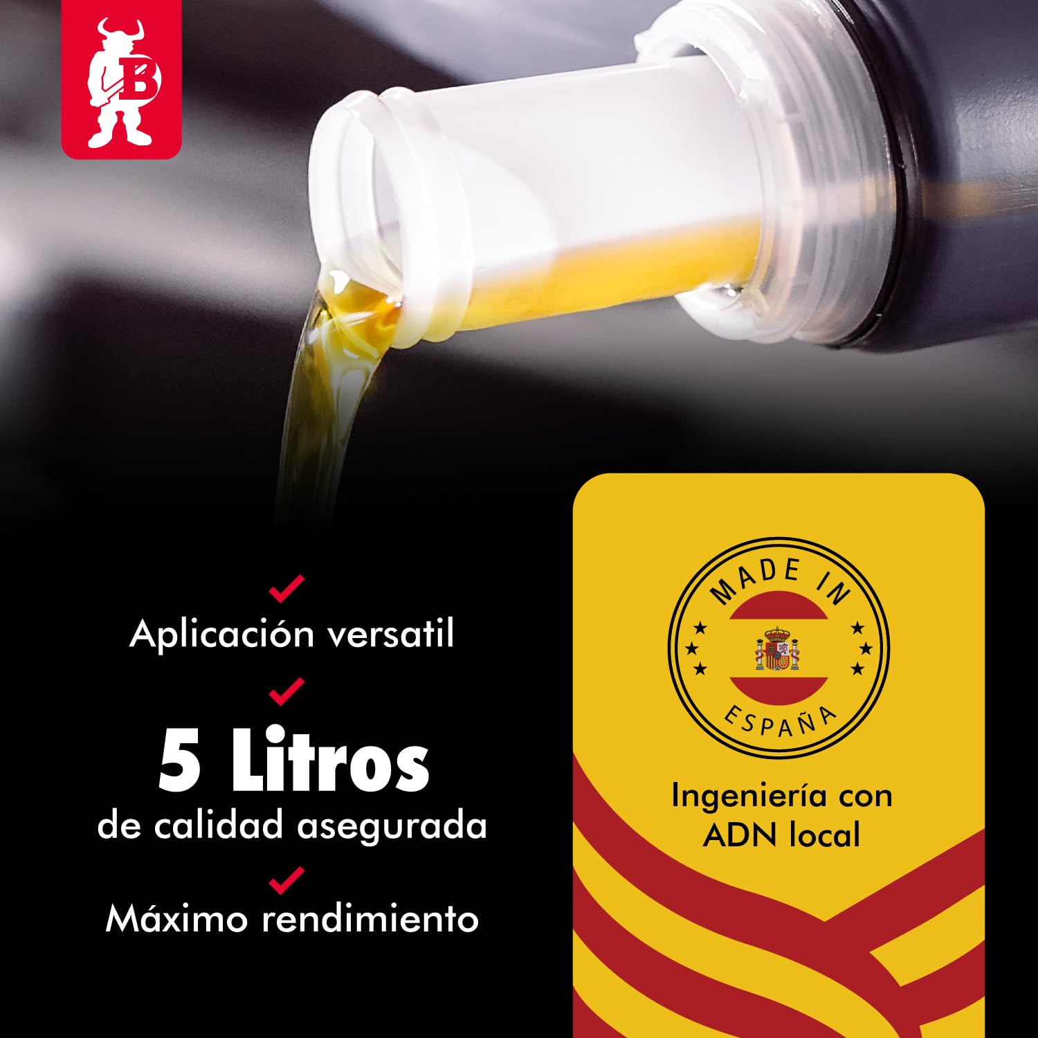 Aceite Hidráulico Industrial HLP ISO-32 5 Litros Alta Resistencia a Presión