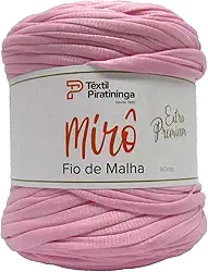 Barbantes Piratininga Fio De Malha, Rosa Bebê, Mirô Premium, Rolo de 140 Metros