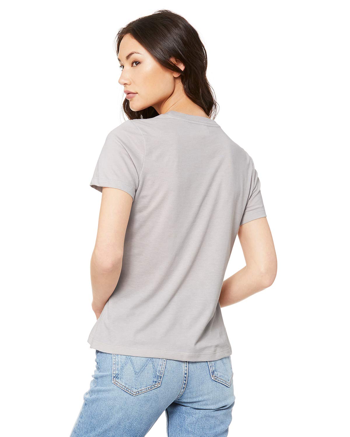 Bella + Canvas Ladies' Relaxed Jersey Short-Sleeve T-Shirt S HEATHR COOL GREY