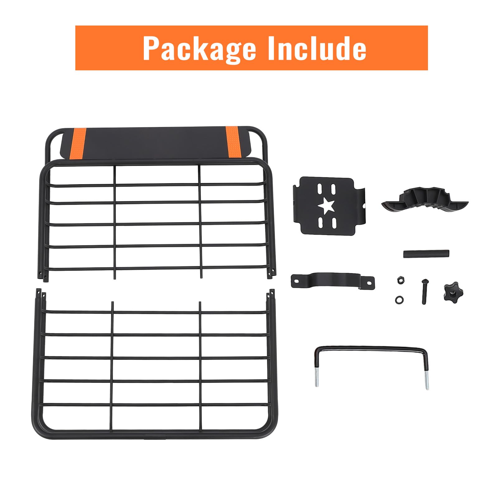 Garvee 117x91cm Heavy, Duty Roof Rack with 200Lb, apacity, Rooftop, Argo | arrier Basket with Extension, Durable Steel, onstruction, Suitable for, ars and SUVs, Travel and, amping