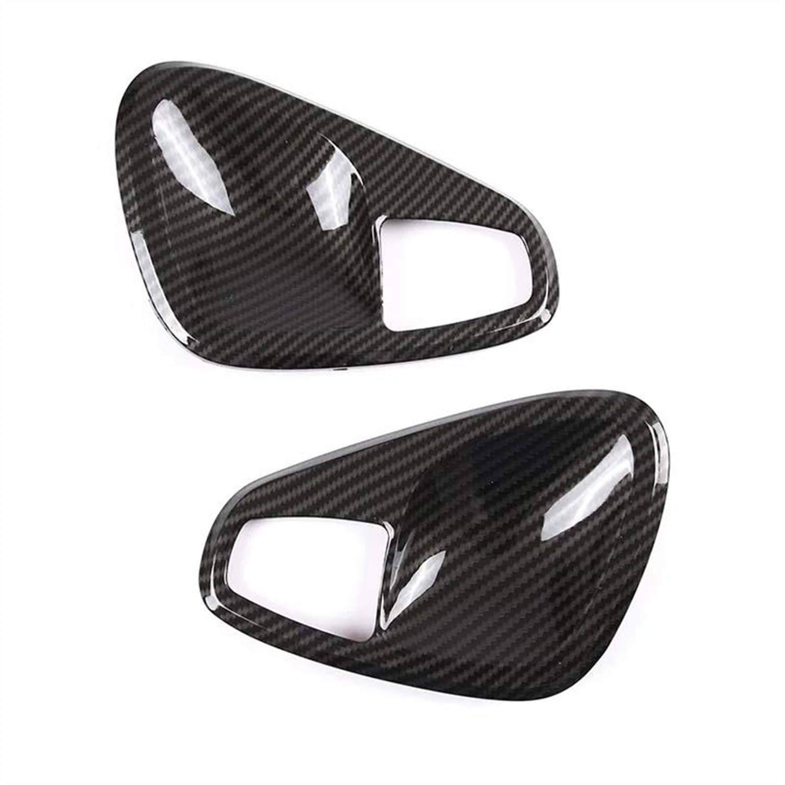 HLWXMDZ for Mercedes for Smart Fortwo 451 2009-2014 Car Interior Door Armrest Handle Cover Trim Door Bowl Frame Stickers (A Inner Handle-Carbon Pattern)