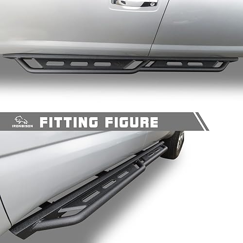 Miniatura 2 de Estribos para Nissan Crew Cab 2004-2024  Titan XD Crew Cab 2016-2024 Heavy Duty Titan Side Steps Nerf Bares Escalones Escalones Escalones Rock