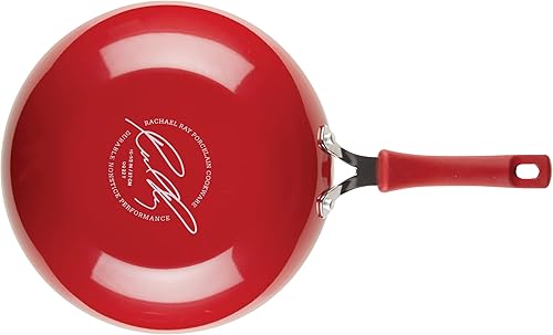Miniatura 10 de Rachael Ray Cook + Create - Sartén antiadherente para freír, 10.5 pulgadas, color rojo