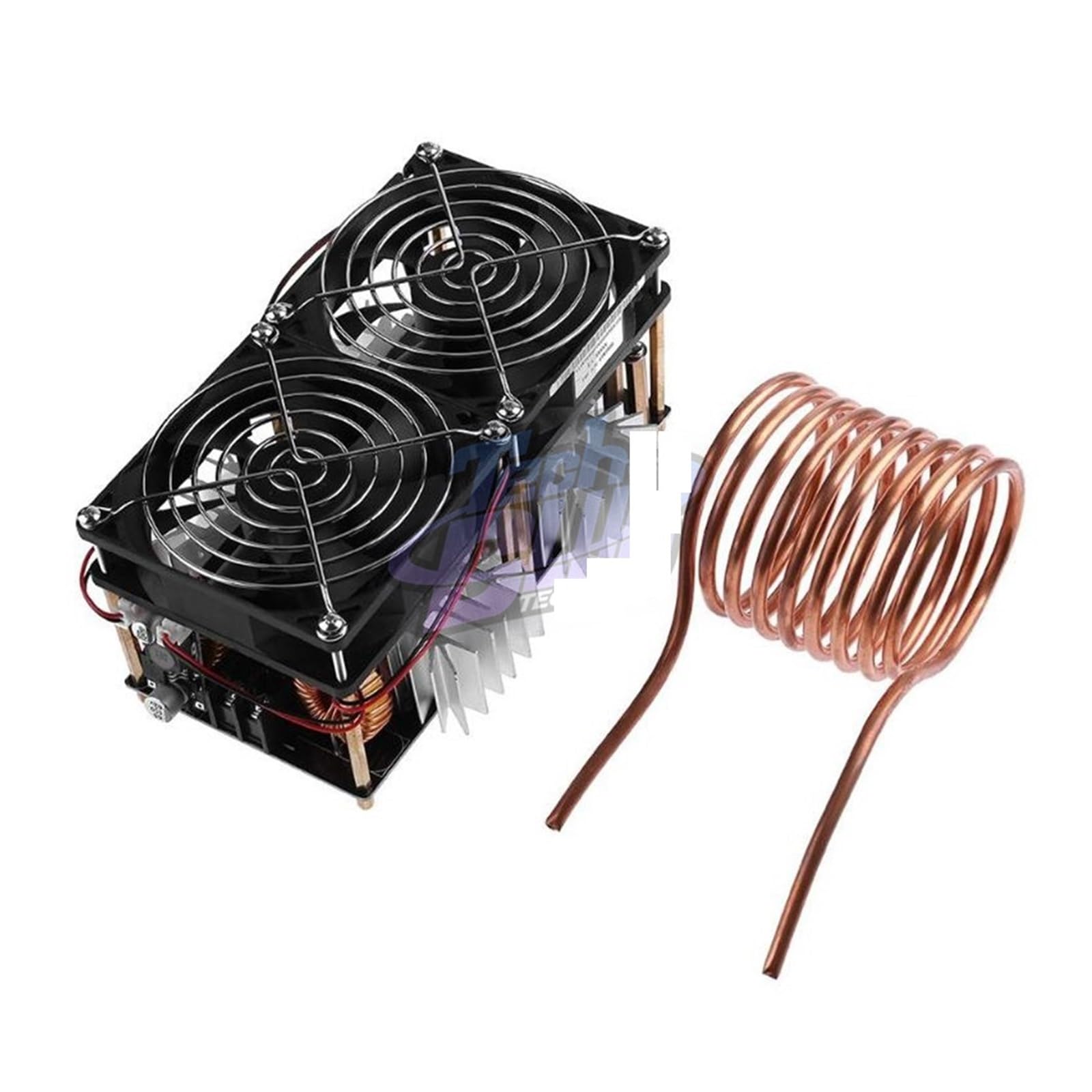 Xzxxzsz 2500W Induction Heater, 1800W Zvs Induction Heater Heating Machine Pcb Board Module Flyback Driver Cooling Fan Interface+ Coil(2500W)