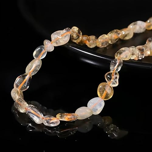 Miniatura 5 de HAAMIIQII 50 cuentas de citrino natural de 0.197-0.315 in de forma libre irregular de cuarzo de cristal caído sueltas para hacer joyas, pulseras,