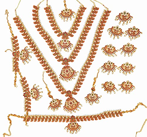 Nagneshi ArtAdorable Gold Plated Pearl Choker Necklace Set for Wo...