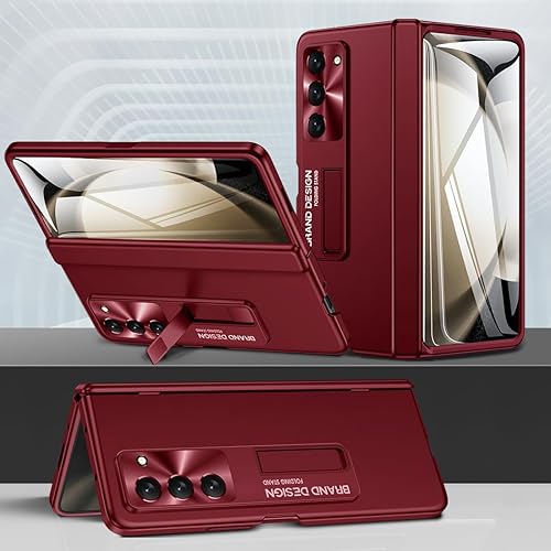 Miniatura 7 de Funda con función atril para Galaxy Z-Fold-5 Protección de bisagra de cubierta completa Funda delgada con cuerpo completo, protector de pantalla y