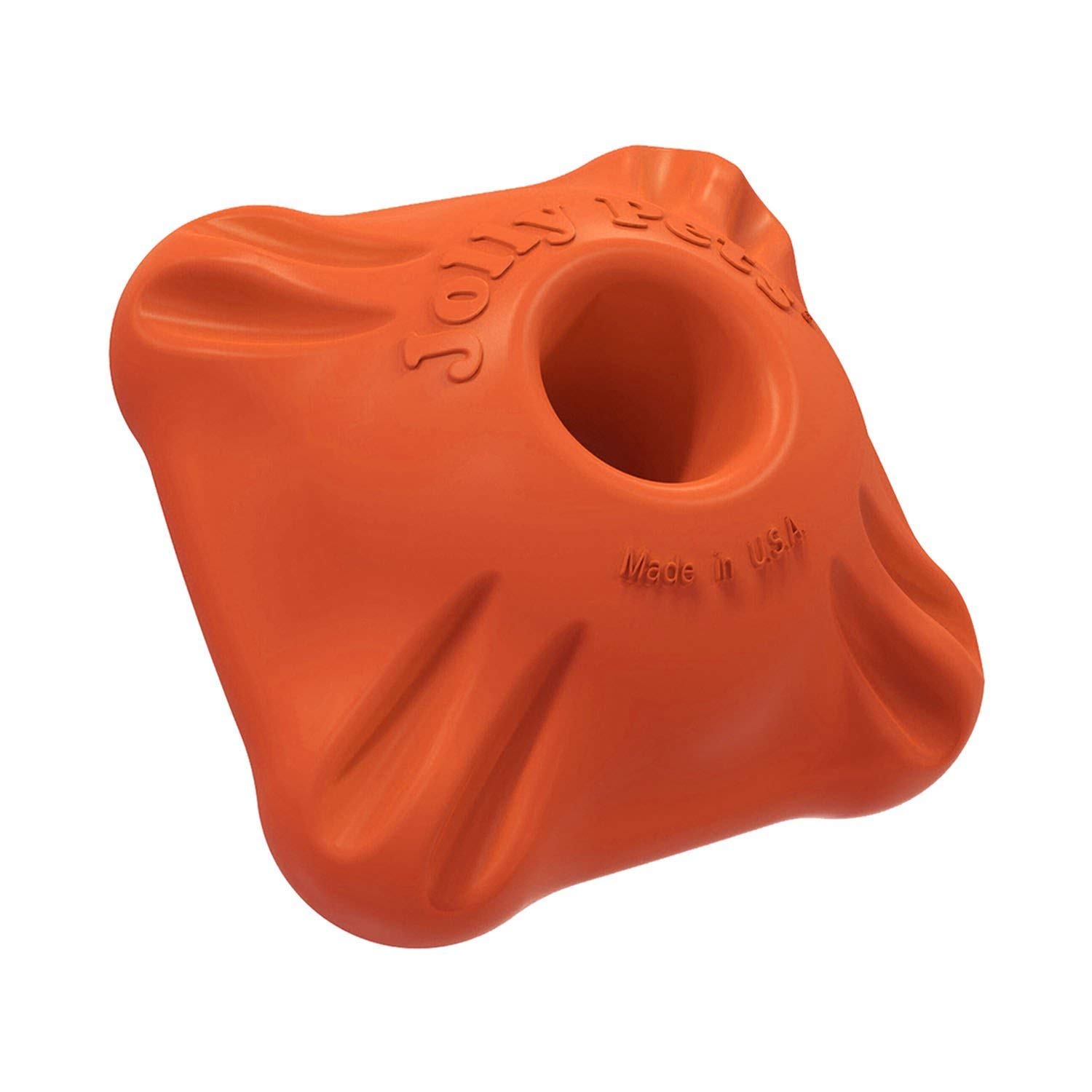 Jolly Pets Flex-N-Chew JS03 Hundespielzeug, quadrig, schwimmend, groß, Orange