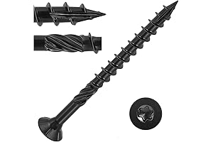 Deck Screws 4 inch, Rust Resistant Black | Epoxy Coated Wood Screws