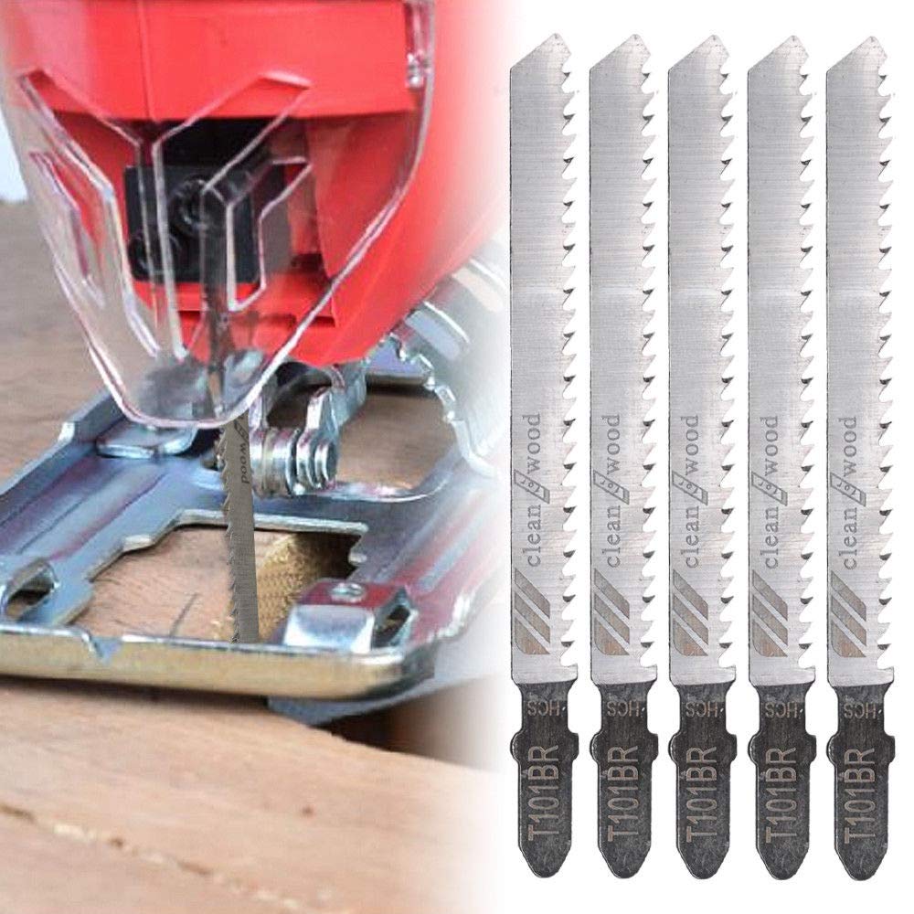 Lot De 5 Lames Scie Sauteuse T101BR - Coupe Propre Et Précise Bois Tendre/Dur - Compatible Bosch, Dewalt, Makita
