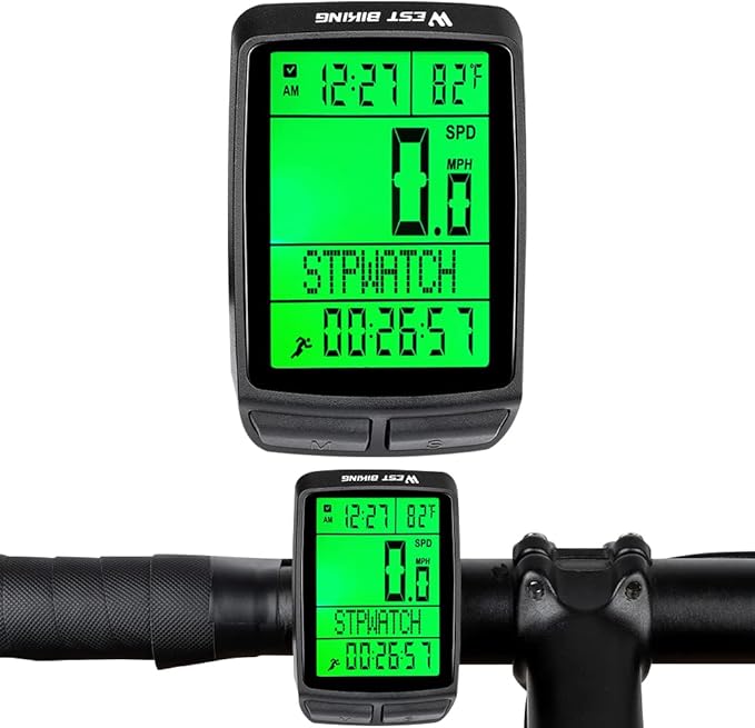 Contachilometri Bici Senza Fili Rider - Con Fascia Cardio, Display LCD Per Velocità, Distanza, Calorie - Foto 8