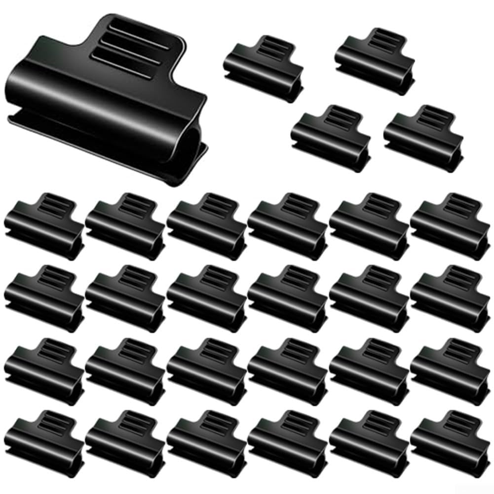 BEYOEE Multifunctional 30pcs Garden Pipe Clamps for Raised Bed Support, for Securing Greenhouse Films and Row Covers