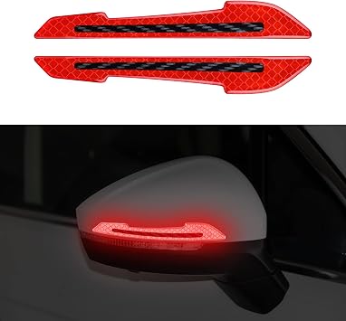 RUIANTE Car Safety Protector Warning Reflective Stickers2pc Red