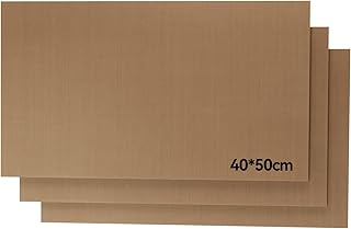 Creatorally 3 Hojas de Teflón PTFE, Papel de Sublimación para Prensa Térmica 40x50 cm, Lámina de Transferencia Reutilizable Antiadherente para Planchar, Impresión de Camisetas, Tapete Térmico